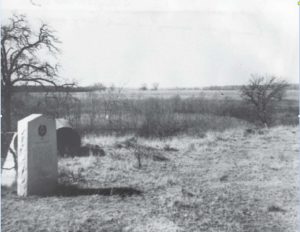 The original Bird’s Fort Treaty historical marker was removed to save it from being used as target practice. Courtesy of Viridian