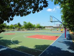 basketball court in Haikou City, China