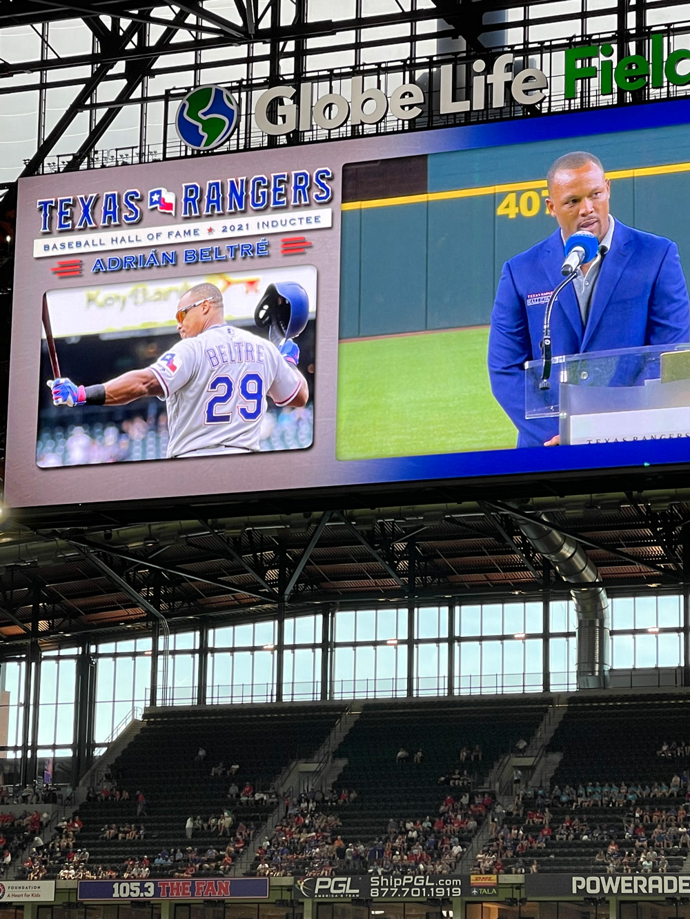 Beltre inducted into Rangers Hall of Fame with PA man Morgan,  KSEE24