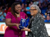 Opal Lee and LaDondra Wilson, courtesy Dallas Wings