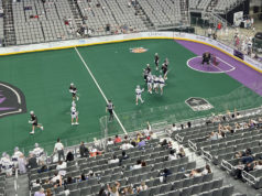 Panther City Lacrosse Club celebrate a goal