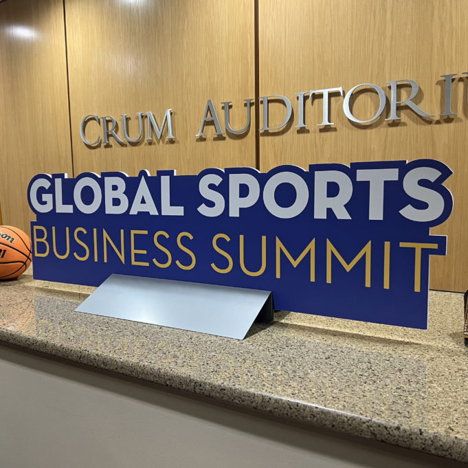 Global Sports Business Summit sign