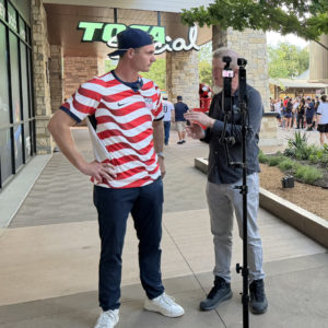 Brandon Aubrey and Rush Olson