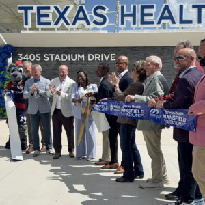 Ribbon cutting at Texas Health Mansfield Stadium