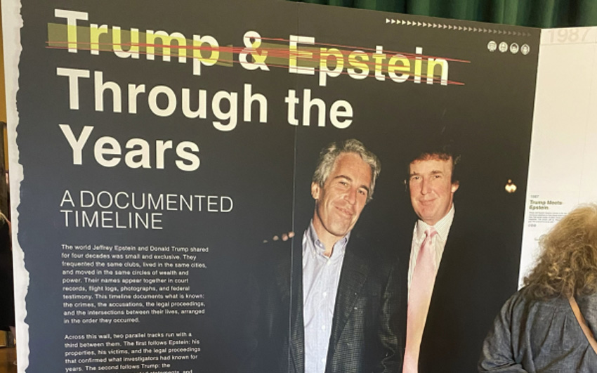 Trump/Epstein Reading Room Installation  in North Texas — Fort Worth Weekly
