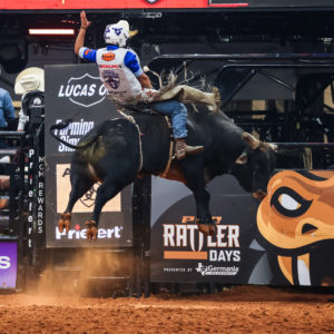 bull rider at Rattler Days